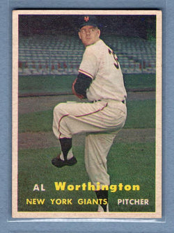 1957 Topps #39 Al Worthington(1) VG-EX  GO295