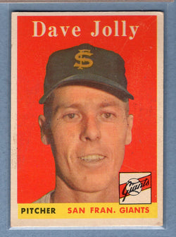 1958 Topps #183 Dave Jolly (st) VG  GO129