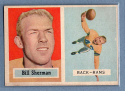 1957 Topps #58 Willard Sherman (Rams on front) EX-MT  GO28