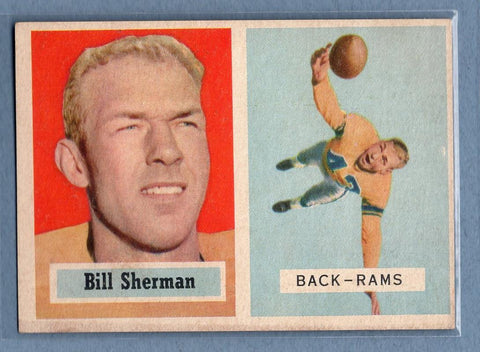 1957 Topps #58 Willard Sherman (Rams on front) EX-MT  GO28