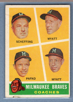1960 Topps #464 Brave's Coaches (a) VG  GO257