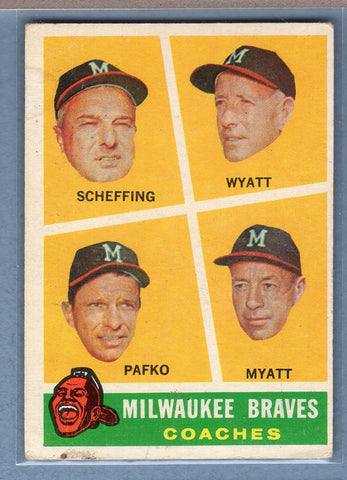 1960 Topps #464 Brave's Coaches (a) VG  GO257