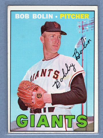 1967 Topps #252 Bob Bolin (No White Streak Between Bob and Bolin) VG-EX  GO360
