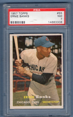 1957 Topps #55 Ernie Banks (14683308) PSA 7