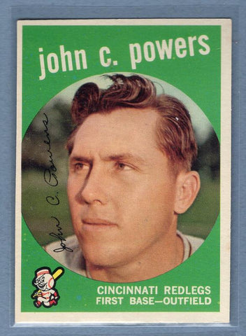1959 Topps #489 John C. Powers EX-MT High Grade Set Break B