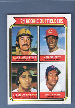 1974 Topps Baseball #598 Rookie Outfielders(Griffey) NM-MT 001