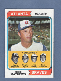 1974 Topps Baseball #634 Eddie Mathews NM-MT 002