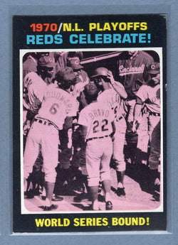 1971 Topps #202 Reds Celebrate (World Series Bound)  (a) EX-MT  GO775