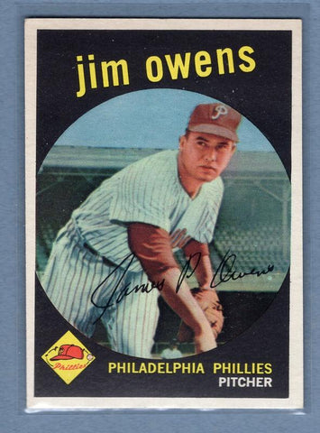 1959 Topps #503 Jim Owens EX-MT High Grade Set Break B