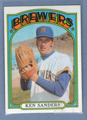 1972 Topps #391 Ken Sanders (st) VG   GO311