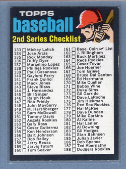 1971 Topps #123 Checklist 133-263 (Number Centered)  (b) EX-MT  GO340