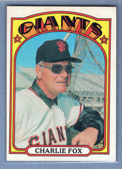 1972 Topps #129 Charlie Fox MG (b) EX-MT  GO315