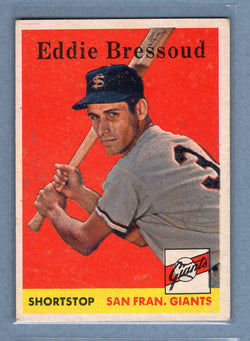 1958 Topps #263 Eddie Bressoud (b)(st) VG  GO387