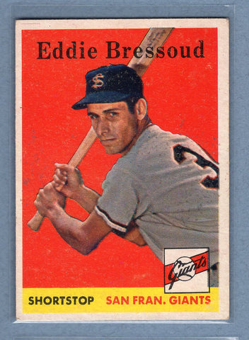 1958 Topps #263 Eddie Bressoud (b)(st) VG  GO387