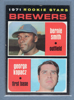 1971 Topps #204 Brewers Rookies (George Kopacz/Bernie Smith)  (a) EX-MT  GO775