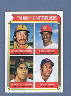 1974 Topps Baseball #598 Rookie Outfielders(Griffey) NM-MT 003