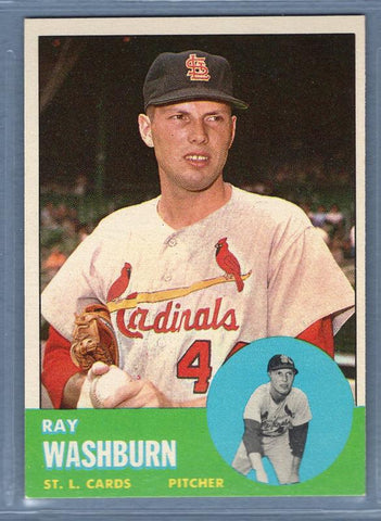 1963 Topps #206 Ray Washburn EX-MT  GO393