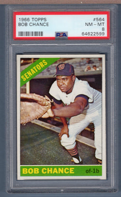 1966 Topps #564 Bob Chance  (64622599) PSA 8