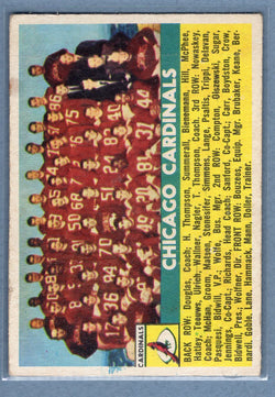1956 Topps #22 Chicago Cardinals Team Card SP EX  GO120