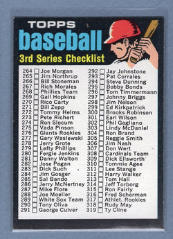 1971 Topps #206 Checklist 264-393 (Red Helmet)  (f) EX-MT  GO775