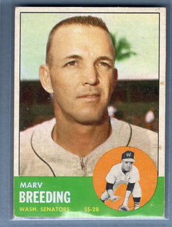 1963 Topps #149 Marv Breeding VG-EX Set Break