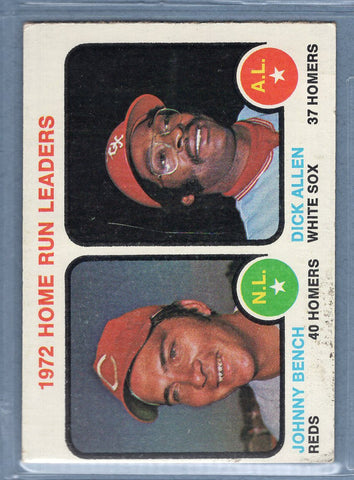 1973 Topps #62 Home Run Leaders ( Johnny Bench)  (E) EX  GO669