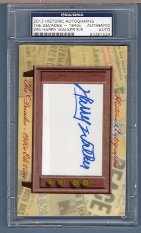 2013 Historic Autographs The Decades 1940's Harry Walker 5/6