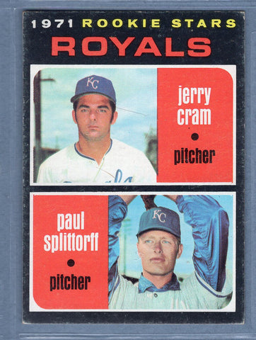 1971 Topps #247 Royals Rookies (Cram/Splittorff)  VG-EX  GO747