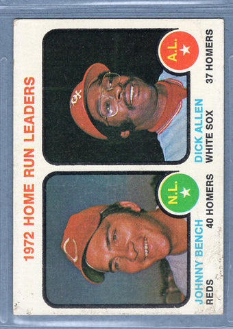 1973 Topps #62 Home Run Leaders ( Johnny Bench)  (f) EX  GO669