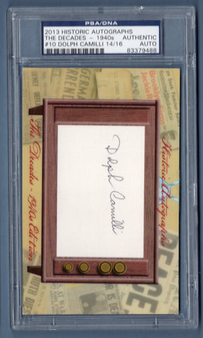 2013 Historic Autographs The Decades 1940's Dolph Camilli 14/16