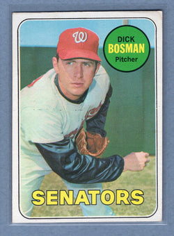 1969 Topps #607 Dick Bosman EX  GO645
