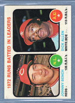 1973 Topps #63 Runs Battled in Leaders (Johnny Bench)  (b) EX-MT  GO669