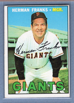 1967 Topps #116 Herman Franks EX  GO368