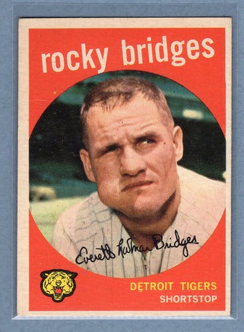 1959 Topps #318 Rocky Bridges EX   GO410