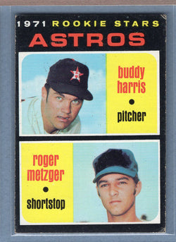 1971 Topps #404 Astros Rookies (Buddy Harris/Roger Metzger) (a) EX  GO950
