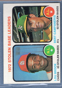1973 Topps #64 Stolen Base Leaders (Lou Brock)  (E) EX-MT  GO669
