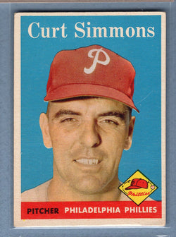 1958 Topps #404 Curt Simmons EX  GO129