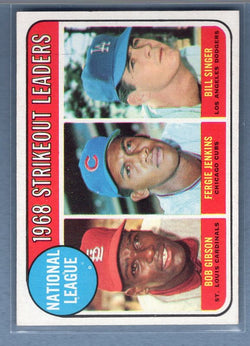 1969 Topps #12 NL Strikeout Ldrs (Gibson, Jenkins, etc.) NM-MT Set Break WA WA
