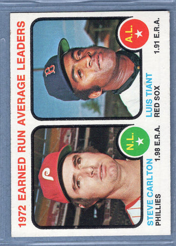 1973 Topps #65 Earned Run Average Leaders (Steve Carlton)  (b) EX-MT  GO669