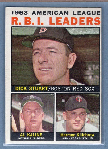 1964 Topps #12 AL RBI Leaders (Kaline, Killebrew) EX    GO213