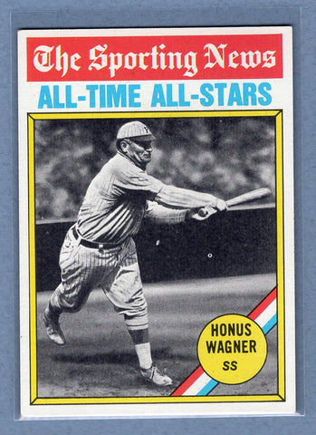 1976 Topps #344 Honus Wagner AT (HOF)  (b) EX-MT  GO450