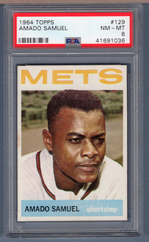 1964 Topps #129 Amado Samuel (41691036) PSA 8