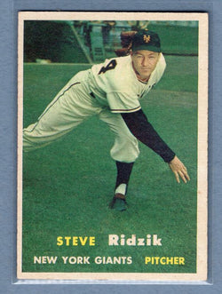 1957 Topps #123 Steve Ridzik(2) VG-EX  GO295