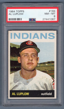 1964 Topps #184 Al Luplow (27441087) PSA 8