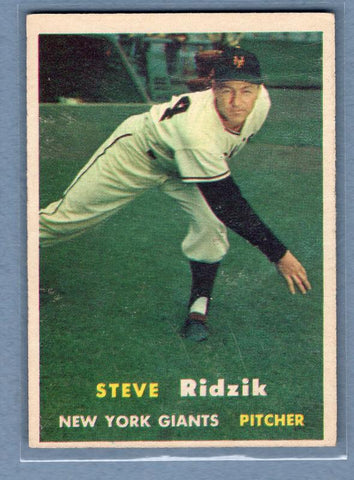 1957 Topps #123 Steve Ridzik(3) VG-EX  GO295