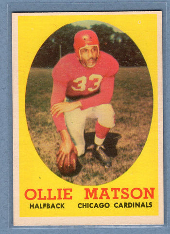 1958 Topps #127 Ollie Matson (HOF) (a) EX-MT  GO801
