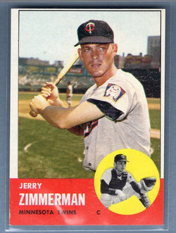 1963 Topps #186 Jerry Zimmerman VG-EX Set Break