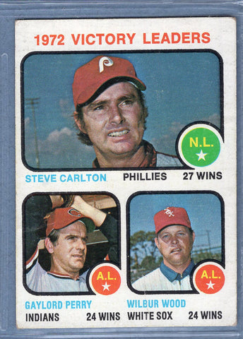 1973 Topps #66 Victory Leaders (Steve Carlton)  (f) EX  GO669