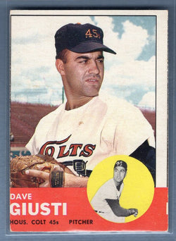 1963 Topps #189 Dave Giusti VG-EX Set Break