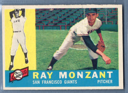1960 Topps #338 Ray Monzant EX-MT Set Break 1